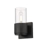 Innovations Lighting Bolivar 7" Tall Wall Sconce Matte Black / Clear