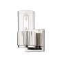 Innovations Lighting Bolivar 7" Tall Wall Sconce Polished Nickel / Clear