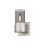Innovations Lighting Bolivar 7" Tall Wall Sconce Satin Nickel / Plated Smoke