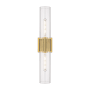 Innovations Lighting Bolivar 2 Light 4" Wide Vanity Light Brushed Brass / Clear