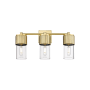 Innovations Lighting Bolivar 3 Light 21" Wide Vanity Light Brushed Brass / Clear