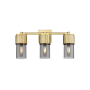 Innovations Lighting Bolivar 3 Light 21" Wide Vanity Light Brushed Brass / Plated Smoke