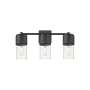 Innovations Lighting Bolivar 3 Light 21" Wide Vanity Light Matte Black / Seedy
