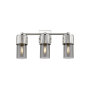 Innovations Lighting Bolivar 3 Light 21" Wide Vanity Light Polished Nickel / Plated Smoke