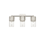 Innovations Lighting Bolivar 3 Light 21" Wide Vanity Light Satin Nickel / Clear