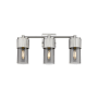 Innovations Lighting Bolivar 3 Light 21" Wide Vanity Light Satin Nickel / Plated Smoke