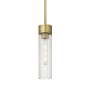 Innovations Lighting Empire 3" Wide Mini Pendant Brushed Brass / Clear
