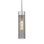 Innovations Lighting Empire 3" Wide Mini Pendant Satin Nickel / Plated Smoke
