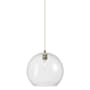 Innovations Lighting Crown Point 12" Wide Pendant Brushed Brass / Clear