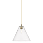 Innovations Lighting Crown Point 12" Wide Pendant Brushed Brass / Clear