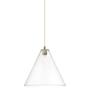 Innovations Lighting Crown Point 16" Wide Pendant Brushed Brass / Clear