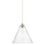 Innovations Lighting Crown Point 16" Wide Pendant Brushed Brass / Seedy
