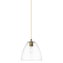 Innovations Lighting Crown Point 9" Wide Mini Pendant Brushed Brass / Clear