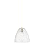 Innovations Lighting Crown Point 9" Wide Mini Pendant Brushed Brass / Seedy