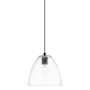 Innovations Lighting Crown Point 9" Wide Mini Pendant Matte Black / Clear