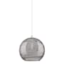 Innovations Lighting Crown Point 12" Wide Pendant Polished Nickel / Light Smoke Deco Swirl