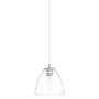 Innovations Lighting Crown Point 9" Wide Mini Pendant Polished Nickel / Clear