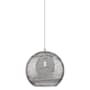 Innovations Lighting Crown Point 12" Wide Pendant Satin Nickel / Light Smoke Deco Swirl