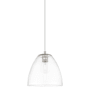 Innovations Lighting Crown Point 9" Wide Mini Pendant Satin Nickel / Clear