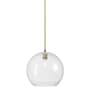 Innovations Lighting Crown Point 12" Wide Pendant Brushed Brass / Clear