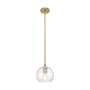Innovations Lighting Crown Point 6" Wide Mini Pendant Brushed Brass / Seedy