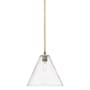 Innovations Lighting Crown Point 12" Wide Pendant Brushed Brass / Clear