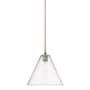 Innovations Lighting Crown Point 12" Wide Pendant Brushed Brass / Seedy