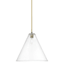 Innovations Lighting Crown Point 16" Wide Pendant Brushed Brass / Clear