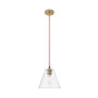 Innovations Lighting Crown Point 8" Wide Mini Pendant Brushed Brass / Clear