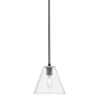 Innovations Lighting Crown Point 8" Wide Mini Pendant Matte Black / Clear