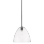Innovations Lighting Crown Point 12" Wide Pendant Matte Black / Clear