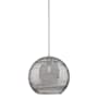 Innovations Lighting Crown Point 12" Wide Pendant Polished Nickel / Light Smoke Deco Swirl