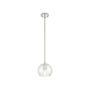 Innovations Lighting Crown Point 6" Wide Mini Pendant Polished Nickel / Seedy