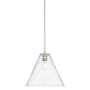 Innovations Lighting Crown Point 12" Wide Pendant Polished Nickel / Clear