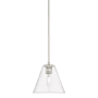 Innovations Lighting Crown Point 8" Wide Mini Pendant Polished Nickel / Clear