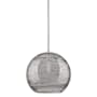 Innovations Lighting Crown Point 12" Wide Pendant Satin Nickel / Light Smoke Deco Swirl