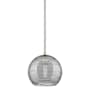 Innovations Lighting Crown Point 8" Wide Mini Pendant Satin Nickel / Light Smoke Deco Swirl