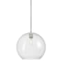 Innovations Lighting Crown Point 12" Wide Pendant Satin Nickel / Clear