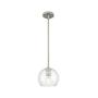 Innovations Lighting Crown Point 6" Wide Mini Pendant Satin Nickel / Clear