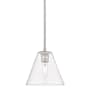 Innovations Lighting Crown Point 8" Wide Mini Pendant Satin Nickel / Clear