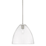 Innovations Lighting Crown Point 12" Wide Pendant Satin Nickel / Clear