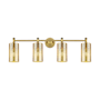 Innovations Lighting Crown Point 4 Light 34" Wide Vanity Light Brushed Brass / Mercury