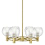 Innovations Lighting Crown Point 6 Light 26" Wide Candle Style Chandelier Brushed Brass / Seedy