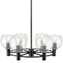 Innovations Lighting Crown Point 6 Light 26" Wide Candle Style Chandelier Matte Black / Clear