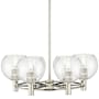 Innovations Lighting Crown Point 6 Light 26" Wide Candle Style Chandelier Polished Nickel / Clear