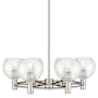 Innovations Lighting Crown Point 6 Light 26" Wide Candle Style Chandelier Satin Nickel / Clear