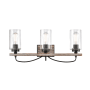 Innovations Lighting Paladin 3 Light 24" Wide Vanity Light Matte Black / Clear