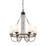 Innovations Lighting Paladin 6 Light 25" Wide Ring Chandelier Matte Black / White