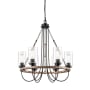 Innovations Lighting Paladin 6 Light 25" Wide Ring Chandelier Matte Black / Clear