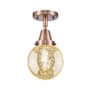 Innovations Lighting Beacon 6" Wide Semi-Flush Globe Ceiling Fixture Antique Copper / Mercury